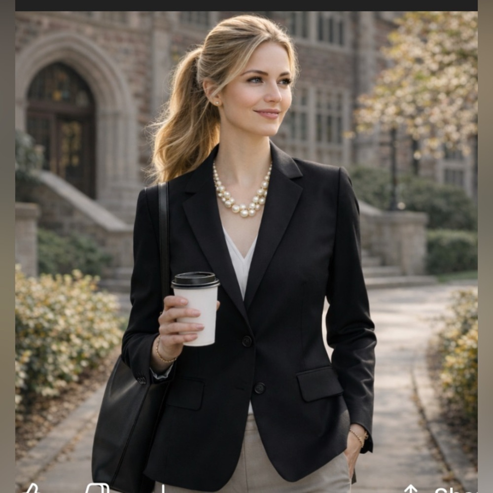 J.Crew Black Wool Super 120’s Blazer size 6